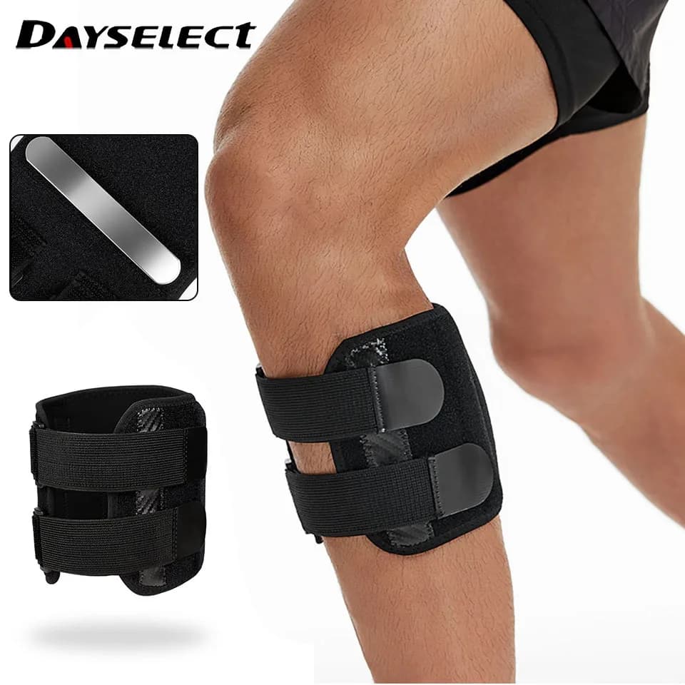 1 pezzo di supporto per ginocchio striscia di alluminio incorporata protezione del menisco del ginocchio durante l'esercizio di badminton alpinismo basket unisex