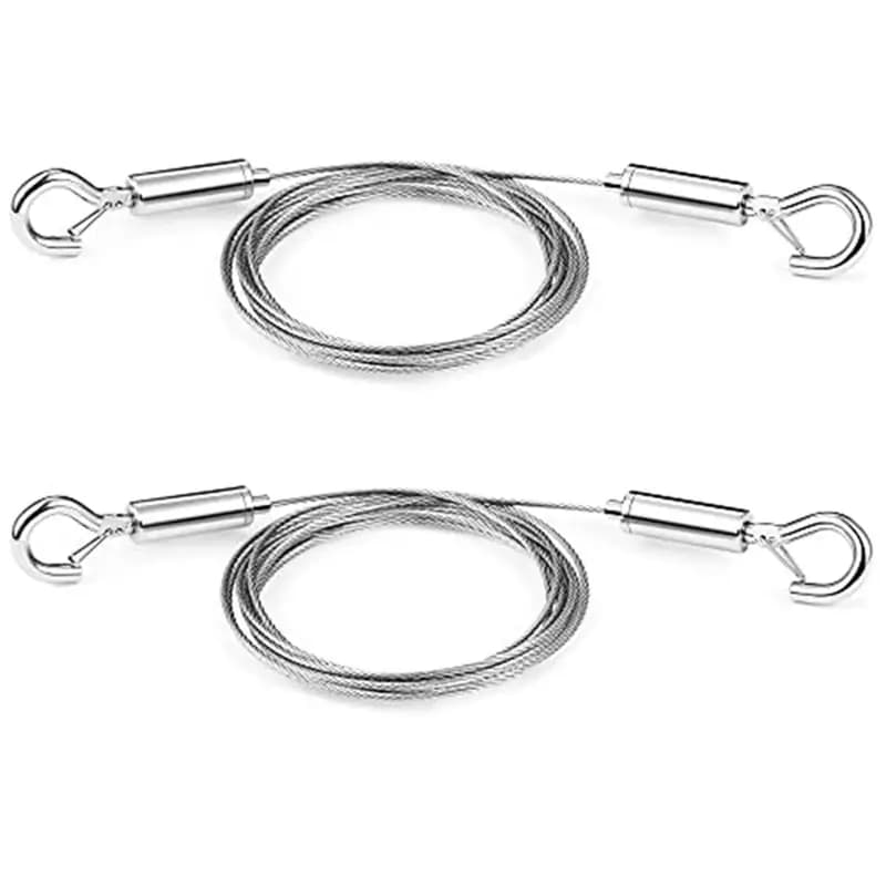 2Piece Adjustable Picture Hanging Wire Mirror Frame Kit 2M X1.5Mm Heavy Duty Stainless Steel Wire Rope-A27R