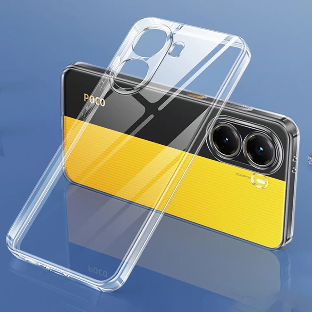 Custodia Trasparente in Silicone Antiurto per Xiaomi Poco X7 X6 X5 X4 X3 X2 M7 M6 M5 M4 M3 Pro GT F6 F5 F3 F1 4G 5G