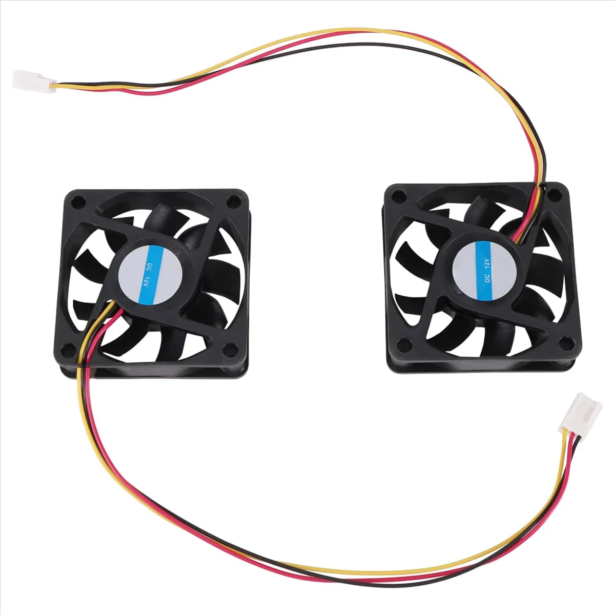 Vendita 60Mm 6Cm DC 12V 3 Pin Case Del Computer CPU Cooler Ventola Di Raffreddamento Nero 2 Pz