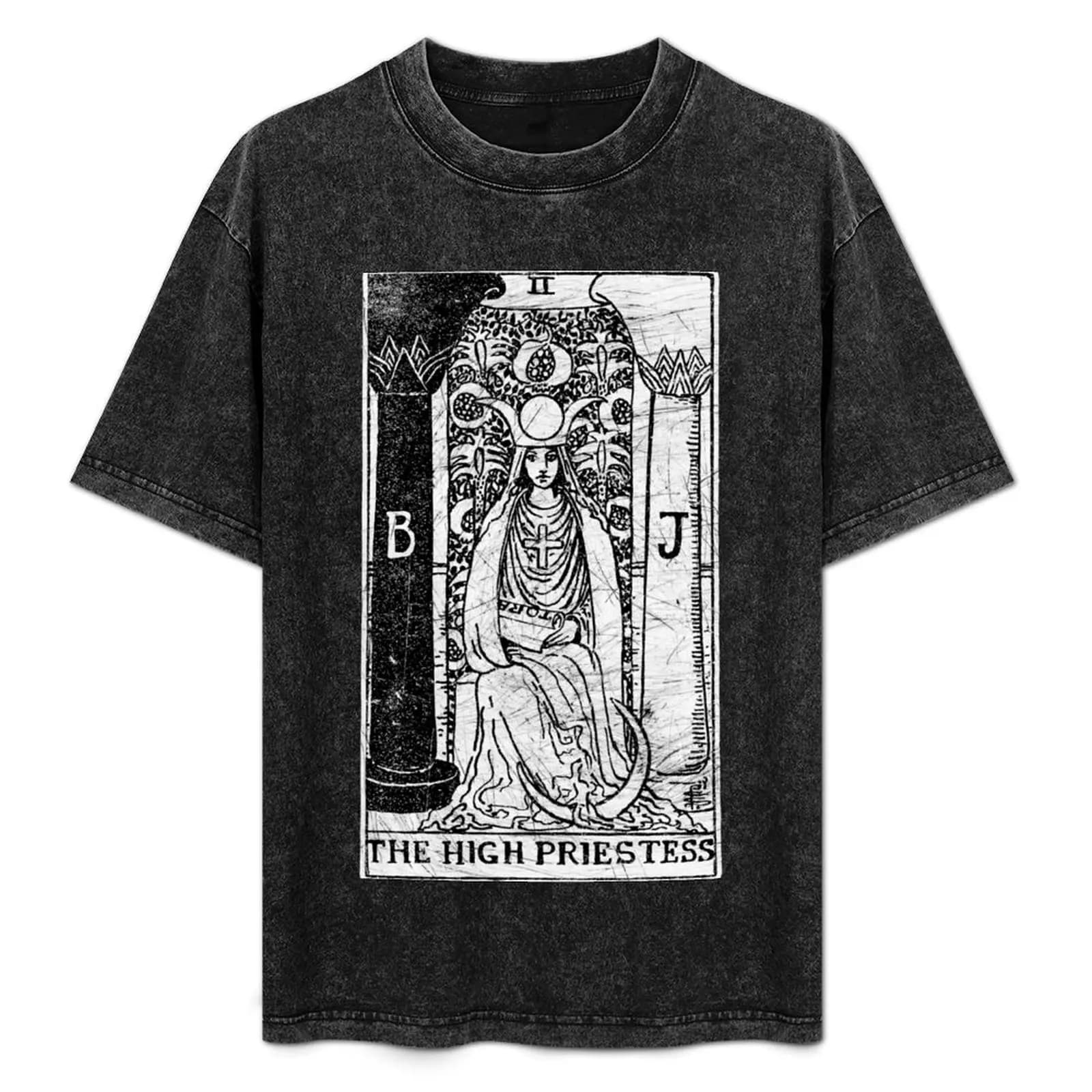 La Carta dei Tarocchi della Sacerdotessa - Arcano Maggiore - predizione del futuro - T-shirt occultista Semplice, trendy e casual