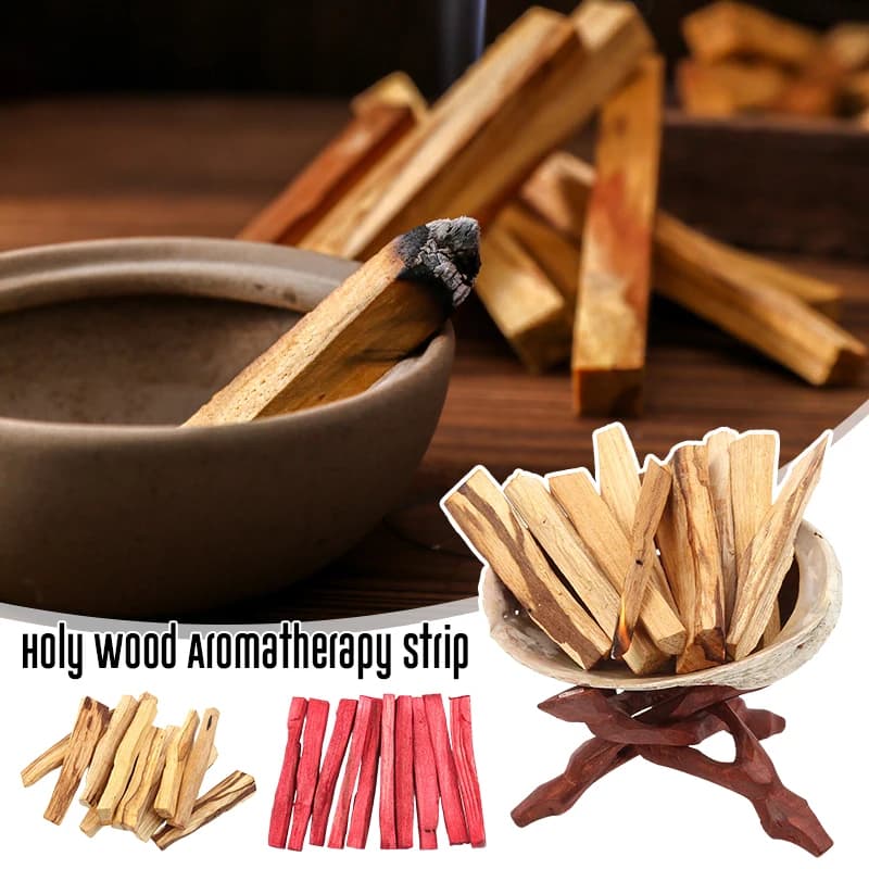 5 pz Palo Santo bastone di legno sangue di drago incenso naturale strisce di legno Santo aromaterapia Stick pulizia casa purificazione dell'aria