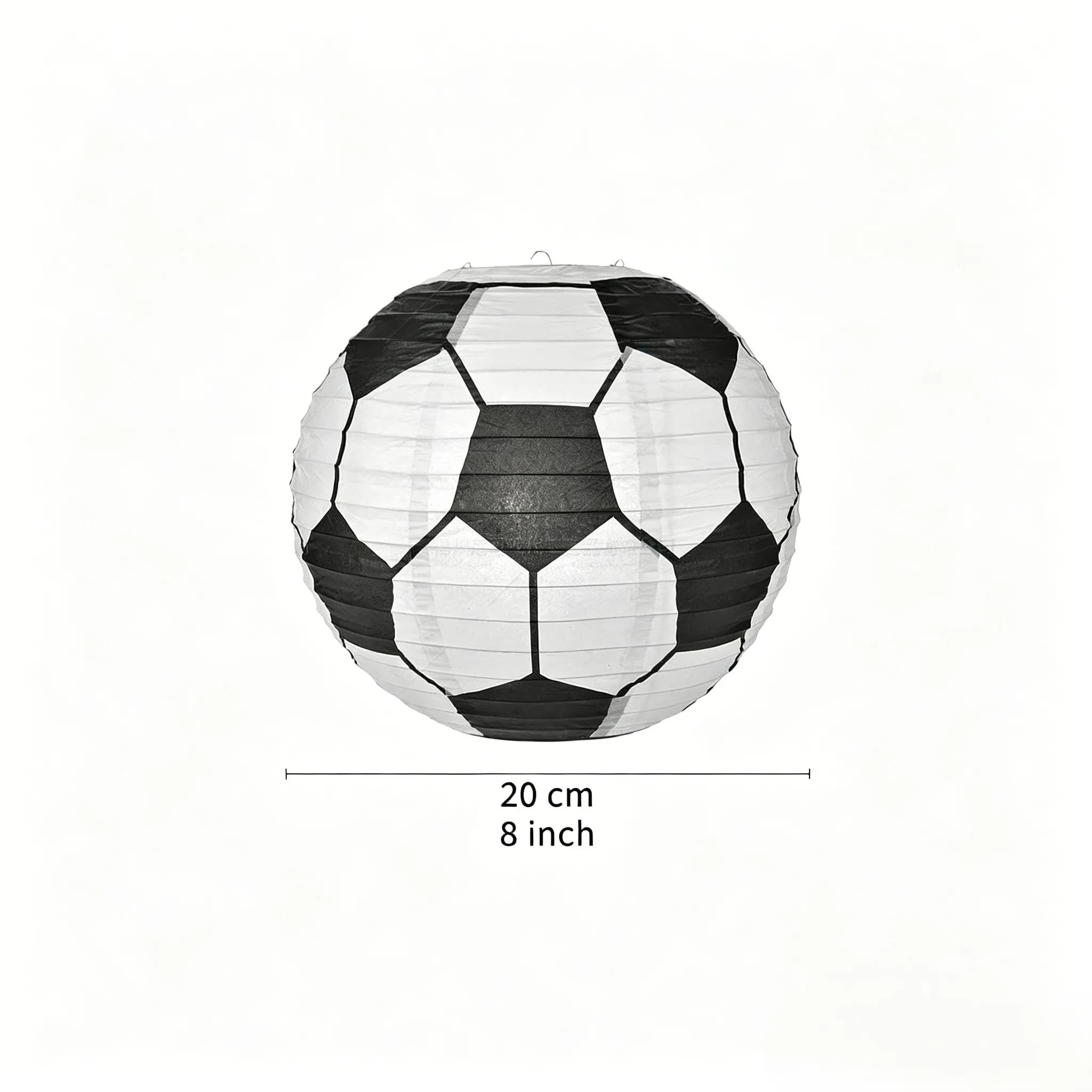 Lanterne di Carta con Motivo Pallone da Calcio 8 Pollici per Feste di Compleanno, Bar Sportivi e Decorazioni per Grandi Tornei Calcistici