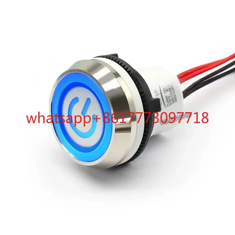 Interruttore Pulsante cavo impermeabile da 30 mm Pulsante di accensione 220 V Nuova ventola per stufa autobloccante in magazzino