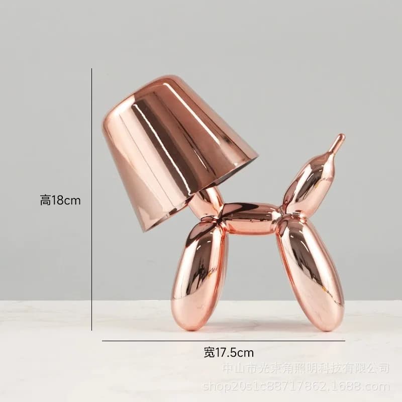 Piccola Luce Notturna Creativa a Forma di Cane Palloncino, Lampada LED per Soggiorno e Camera da Letto, Decorazione Domestica, Luce d'Atmosfera