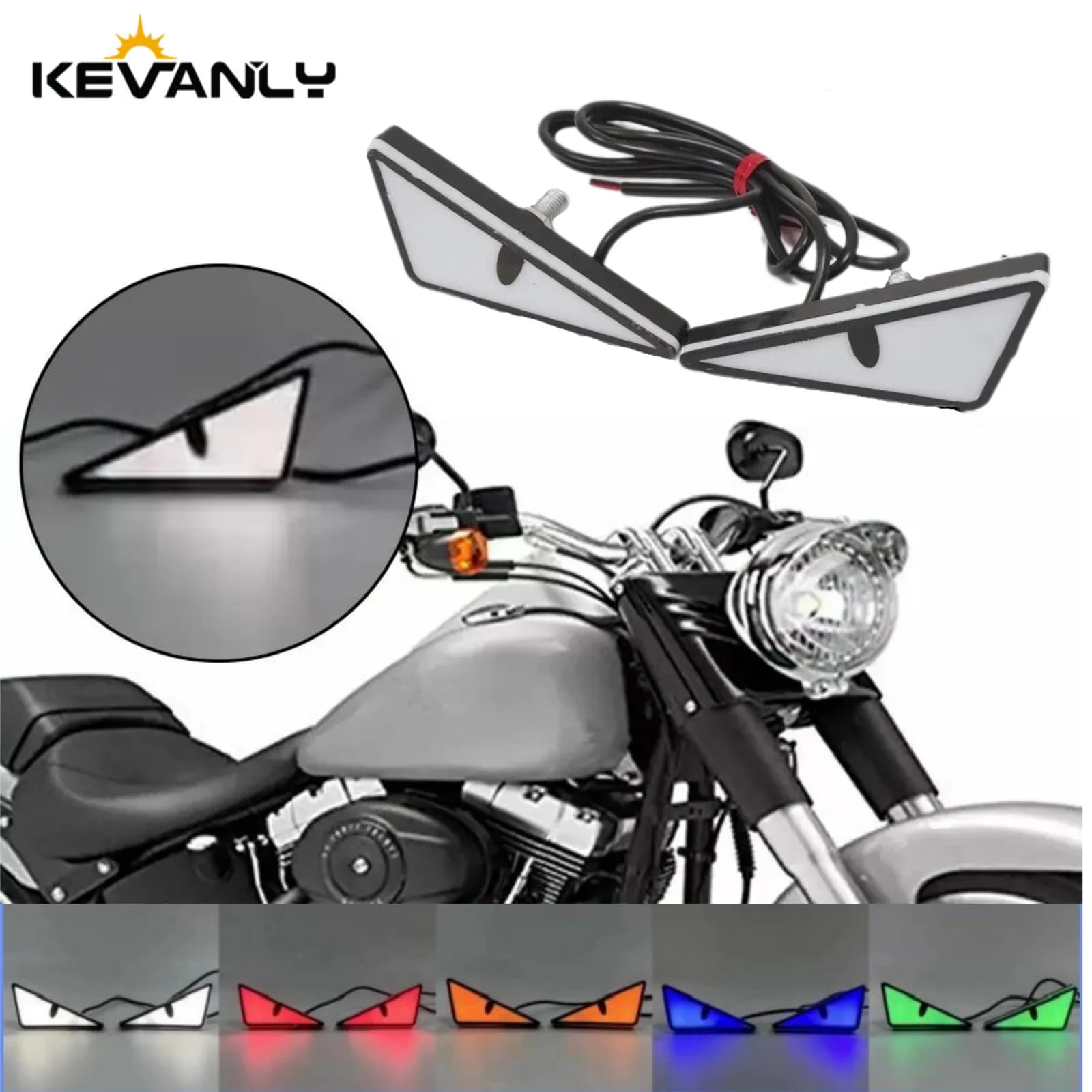 2 pezzi per moto LED Devil's Eye Luce targa faro universale modificato decorazione moto accessori luce singola