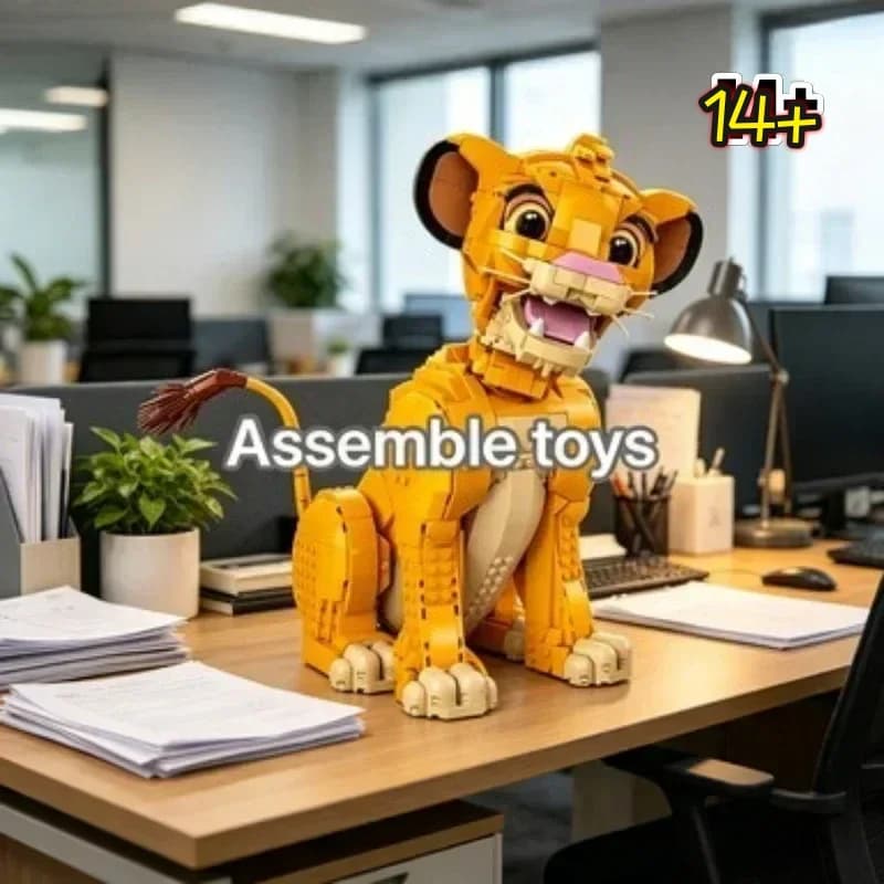 Bandai Creation 43247 The Lion King–Simba Building Blocks Set Unique Design Party Favors compatible with LEGO bricks