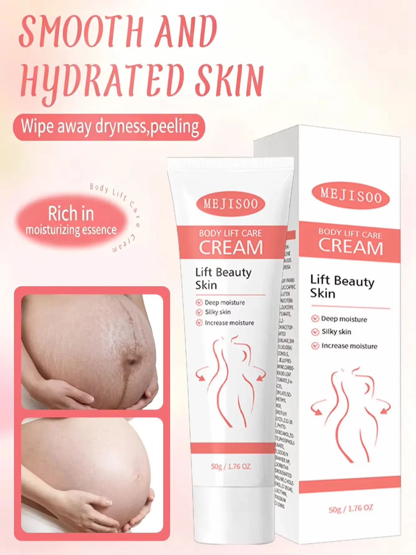 Natural Plant Ingredients Moisturizing Body Cream Lasting Moisturizing Smooth Skin Body Lift Care Lotion Daily Skin Care 50g