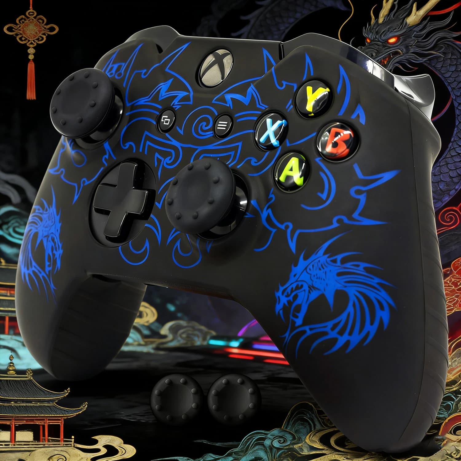 Custodia per controller Xbox One X, accessori joystick, cover in silicone incisa al laser per gamepad Xbox One X, perfetta
