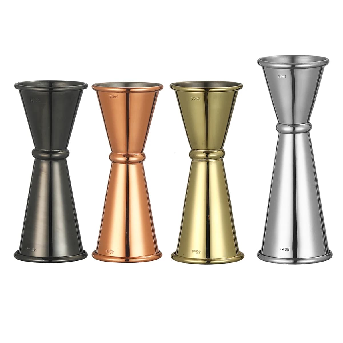 Jigger da cocktail doppio in stile giapponese - Misura accurata per ricette di cocktail - Acciaio inossidabile