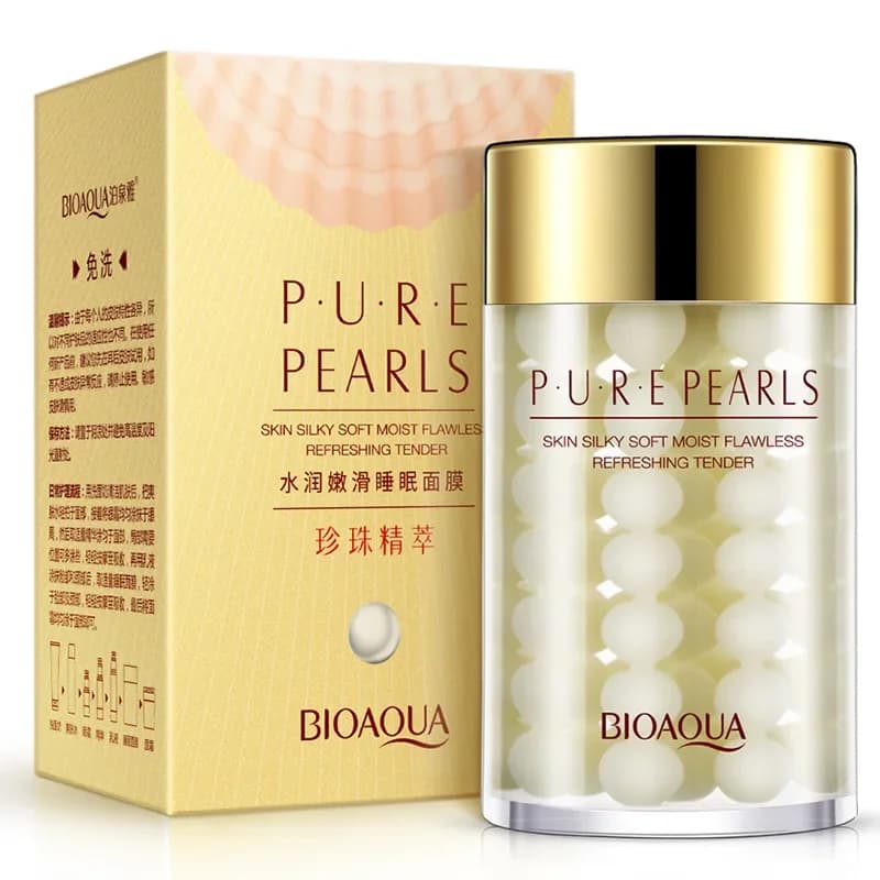 120g Pure Pearl Essence Maschera per dormire Viso Cura della pelle Rifornimento Crema per il viso coreana Sbiancante Maschere notturne idratanti