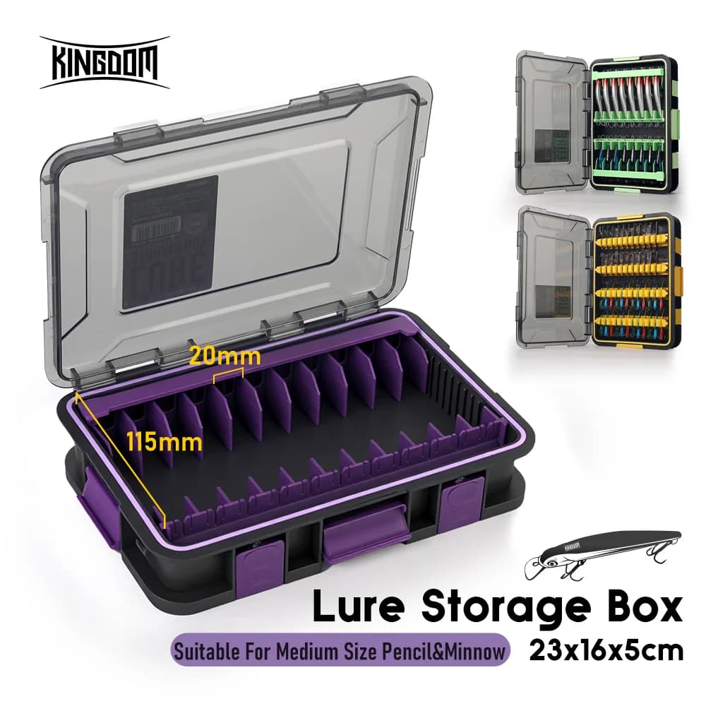 Kingdom Lure Storage Box Waterproof DIY Design Anti Corrosion Impact Resistance Multi-box Connect Suitable For VIB Minnow Pencil