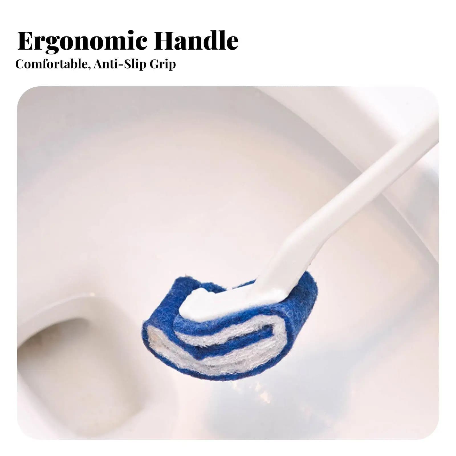 Ergonomic Toilet Bowl Brush with Hanging Hole Non Scratch Nylon Bristle for Deep Cleaning Bathroom Toilet Brush Holder