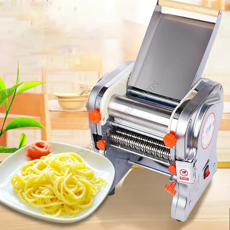 Macchina per pasta elettrica commerciale con rullo per gnocchi di noodle, macchina a doppio coltello completamente in acciaio inossidabile