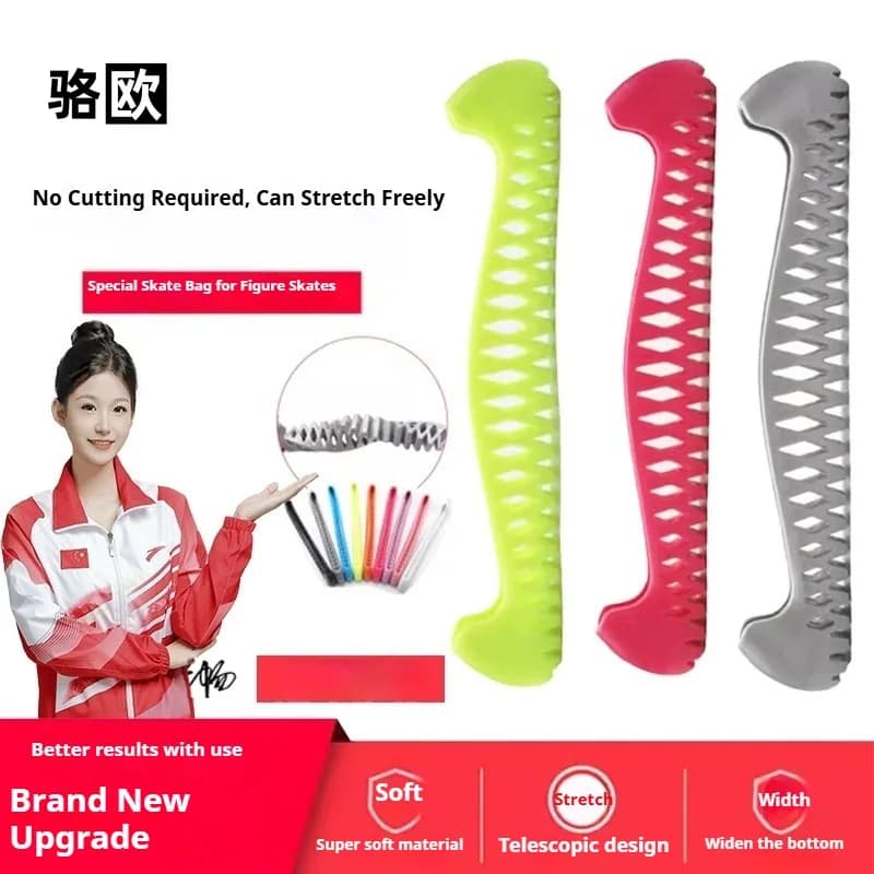 Copri lama per pattinaggio su ghiaccio regolabile S/M/L TPU Pattini di figura Pattini da ghiaccio Pattini da hockey Prevenire la puntura Manicotto per lama scalabile1 paio
