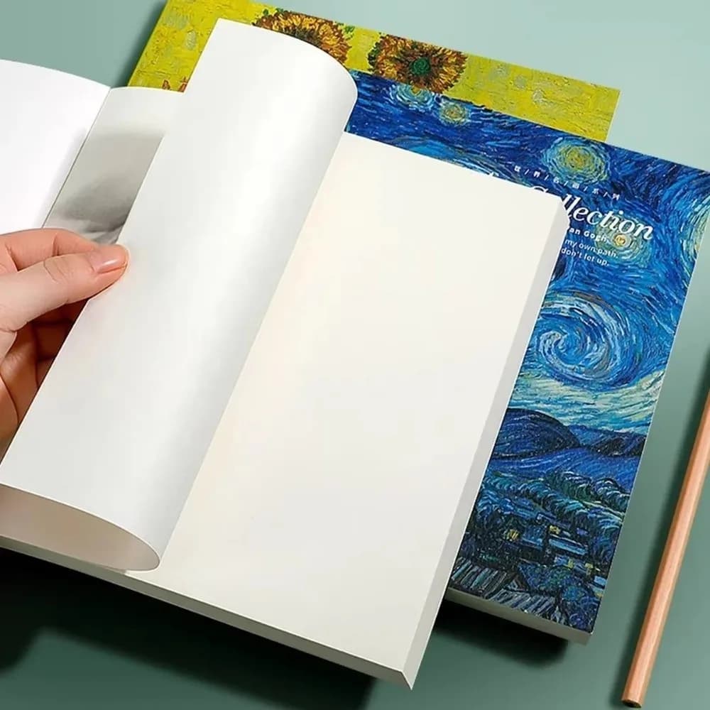 DIY 80 Sheets Blank Sketchbook Thicken Square Oil Painting Book Starry Sky Sketch Pad Sketch Book Crayon Painting Art