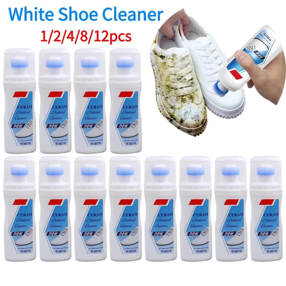 Detergente per scarpe bianche, strumento per la pulizia delle scarpe casual in pelle, spazzole per scarpe, detergente per macchie gialle, detergente a secco