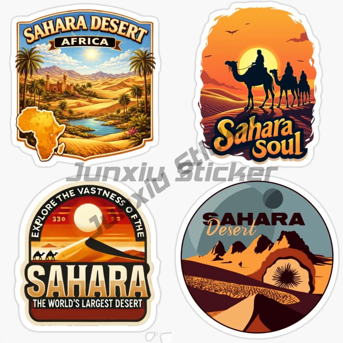 Eye of The Sahara Desert Stickers Car Motorcycle Laptop Helmet Decorative Self-adhesive Decal