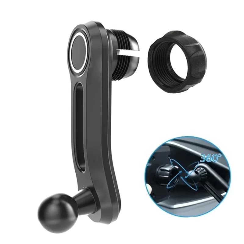 Car Air Outlet Vent Phone Stand 360° Rotating Rod Ball Head Car Phone Stand For Mobile Phone Accessories Car Mount Adapter Parts