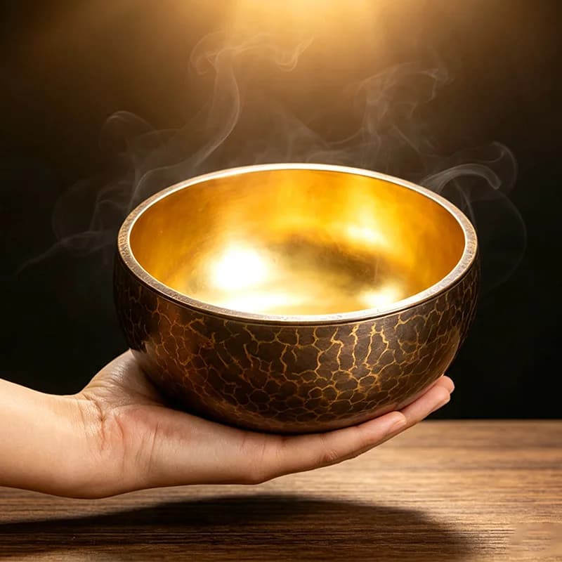 Nepal Copper Singing Bowl Handmade Meditation Desktop Singing Bowls Yoga Buddha Sound Healing Bowls Music Percussion Instruments