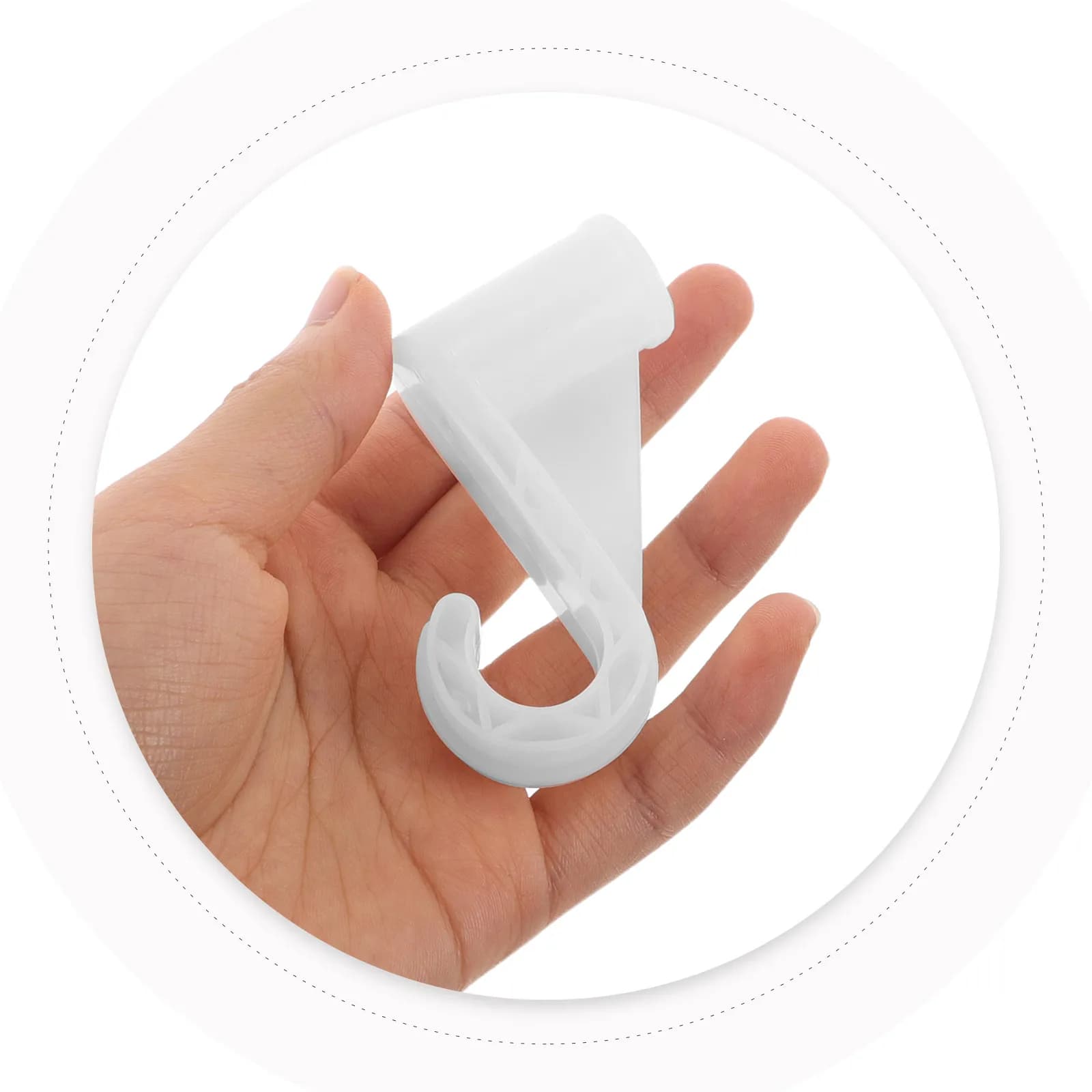 Set of 8 Simple Hooks for Wardrobe, Bearings for Bearing, White Hooks for Hanging Dresses