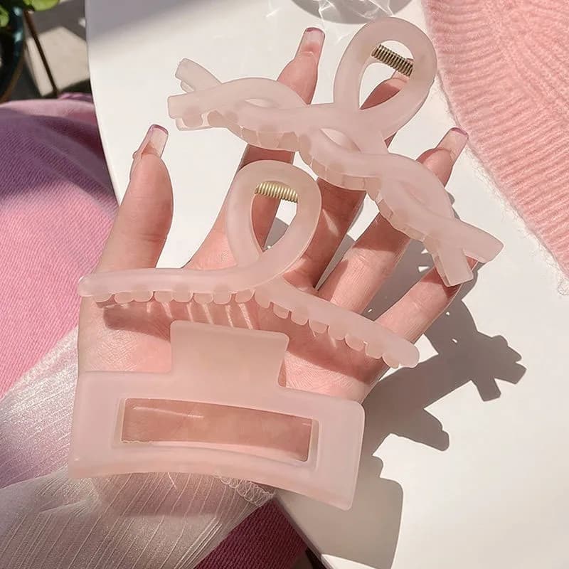 3 pezzi fermagli per capelli in resina color gelatina per donne ragazze dolce trasparente grande acrilico squalo clip granchio accessori per capelli set D1