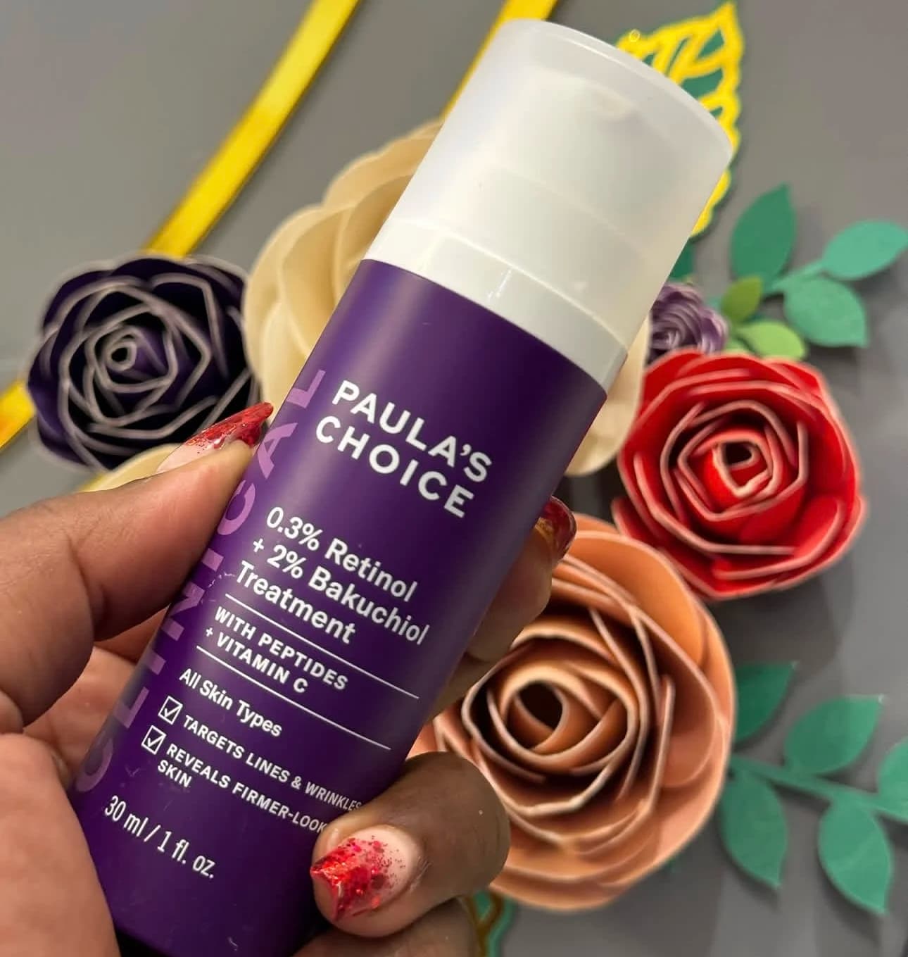 New Original Viso Essence Purple Paula's Choice 0.3% Retinol 2% Bakuchiol Treatment with Peptides and Vitamin C for All Skin Types
