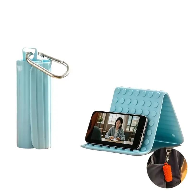 Bendable Silicone Phone Stand Foldable Multi Angle Adjustable Universal Portable Desktop Cell Phone Holder
