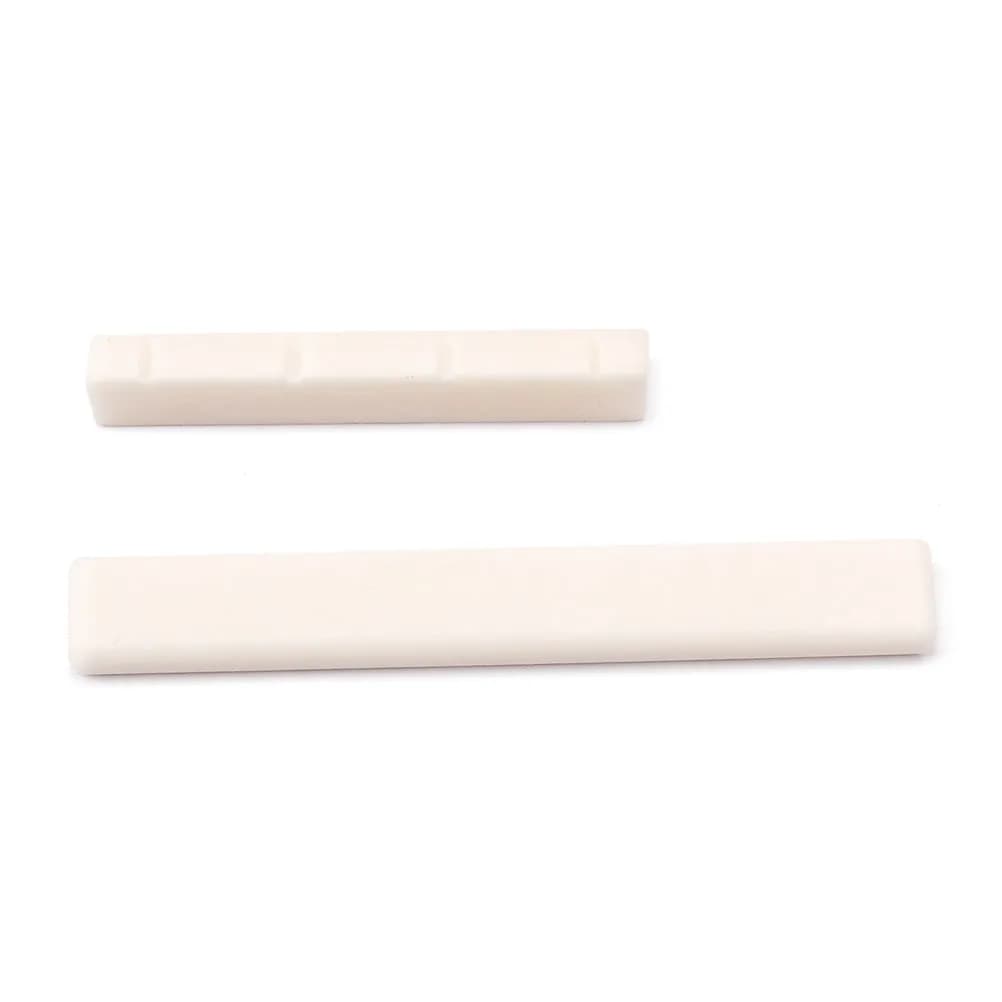 Set di 1 sella e capotasto per ukulele in osso di bue, perfetto per riparare o realizzare chitarre acustiche a 4 corde, uso professionale