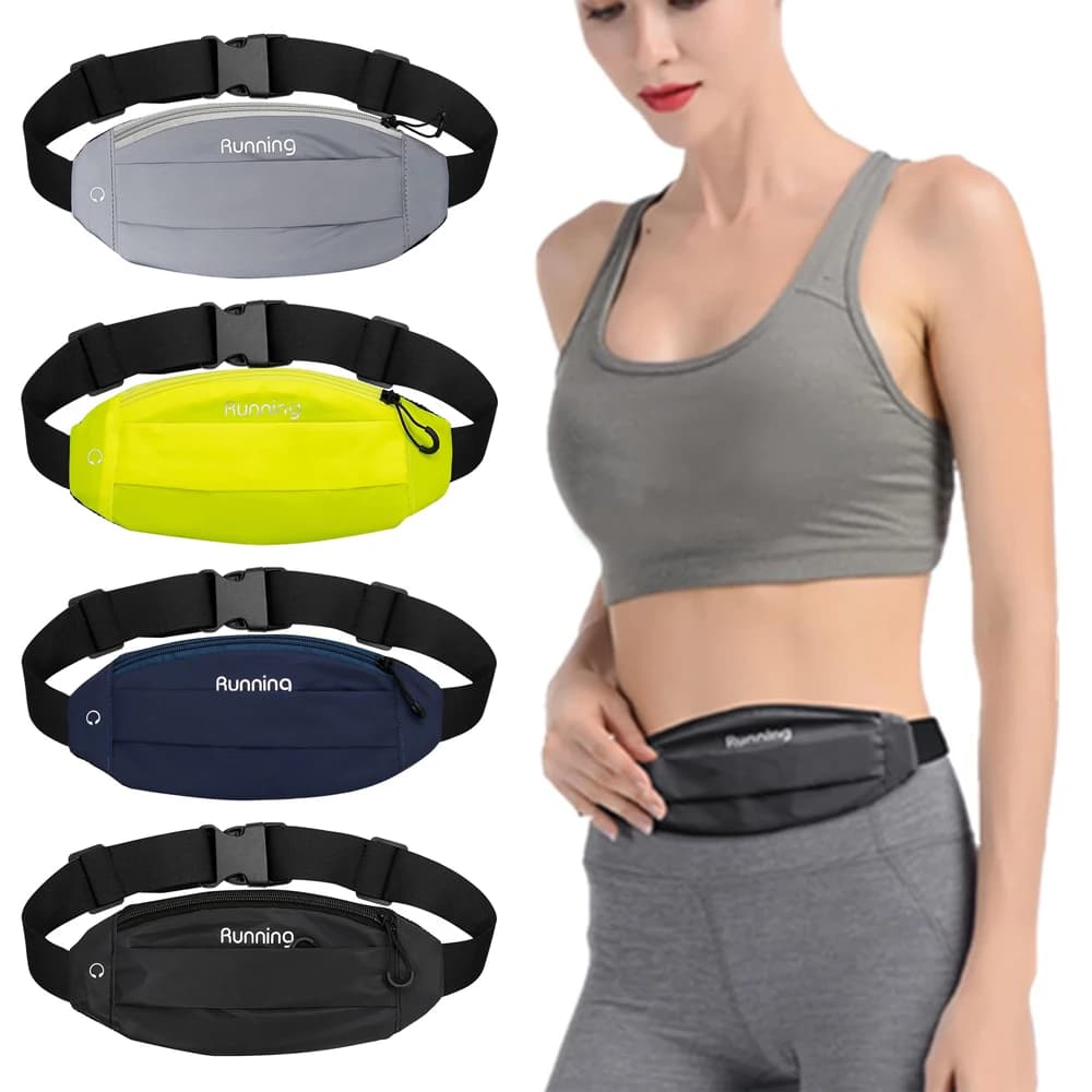 1 men's racing belt, phone support for runners package, jogging exercise bag, money belt, running gear