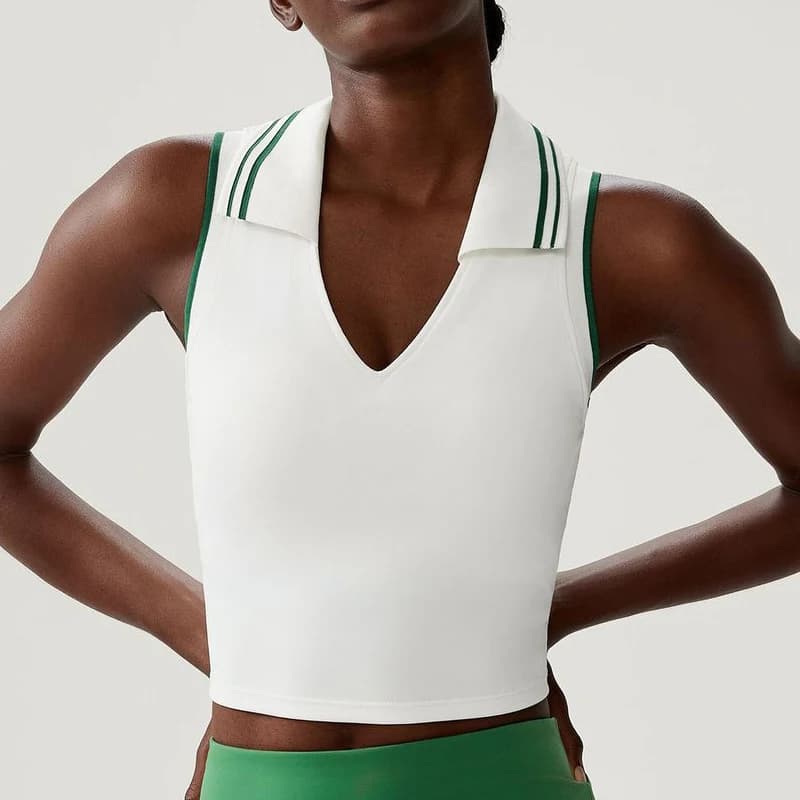 Women's Fitness Yoga Top Sleeveless Slim fit Running Roof Top Short Gym Vest Breathable Fast Drying With Chestnuts Women's T-shirt