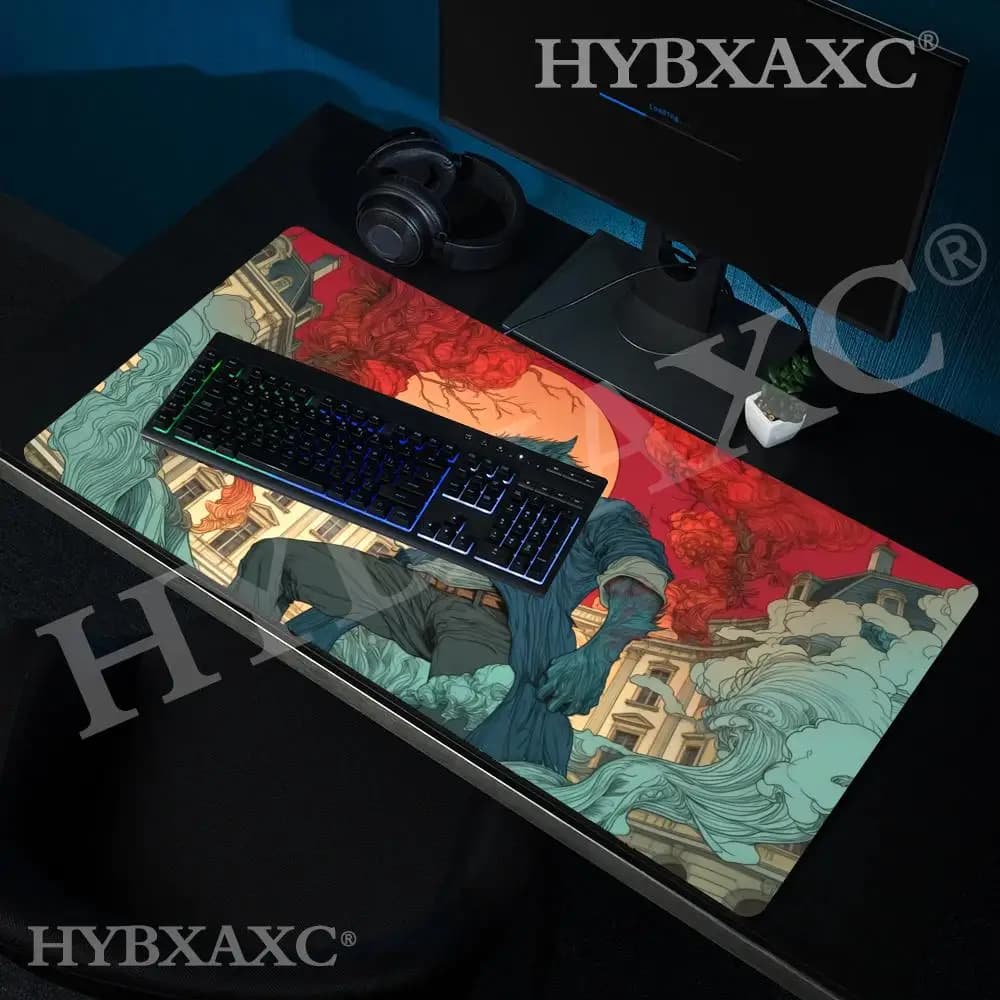 HYBXAXC Urban Werewolf MTG Playmat, Tappetino da gioco Anime Fantasy TCG e Mousepad per tastiera da gaming