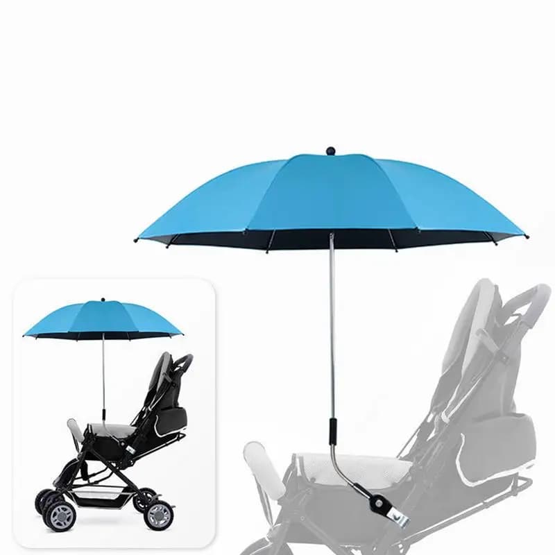 Ombrellone per passeggino Ombrellone parasole extra large con protezione UV per passeggino con morsetto Impermeabile regolabile a 360 gradi