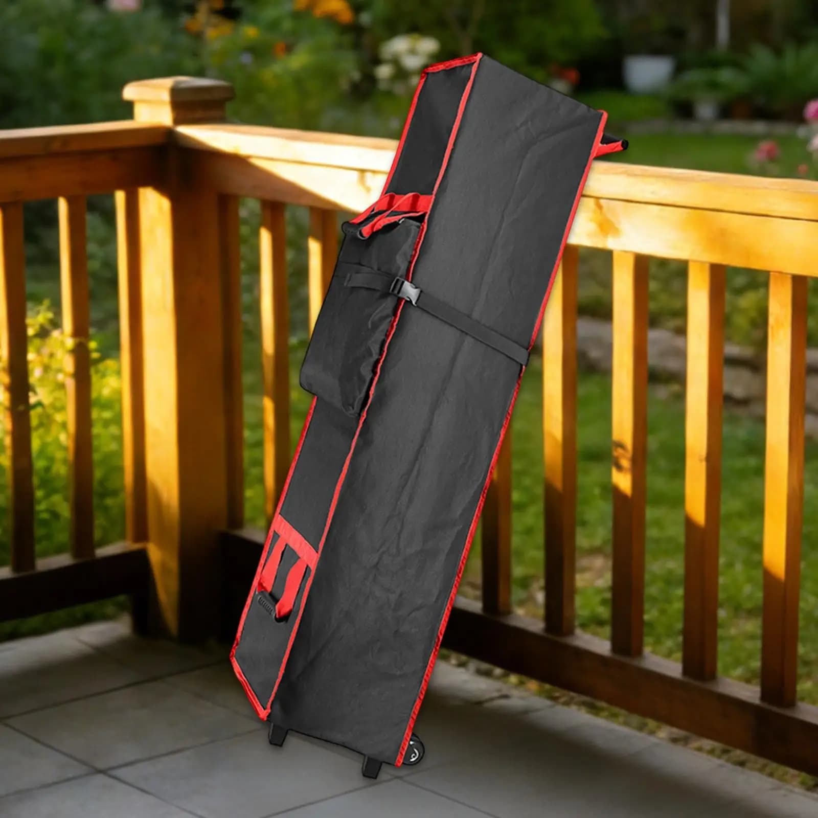 Borsa da trasporto ergonomica per tenda con tettuccio, organizer da viaggio resistente all'acqua con ruote per campeggio all'aperto