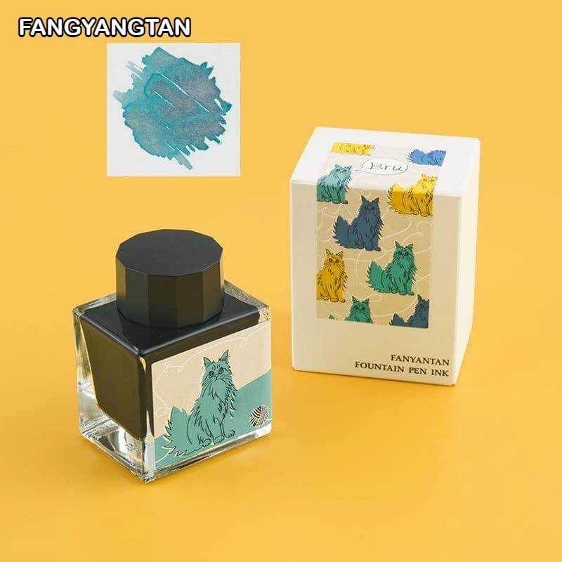 FANGYANGTAN 20 Colors 50ml Sheen Fountain Pen Ink Forest Cat Gradient Color for Glass Dip Pen Stationery School Supplies