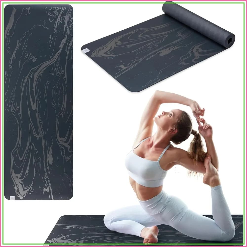 Anti-slip Yoga Mat 5mm Thickness for Hot Yoga, Pilates, Earth Exercises - Abmortized Support, 68x24 Inches