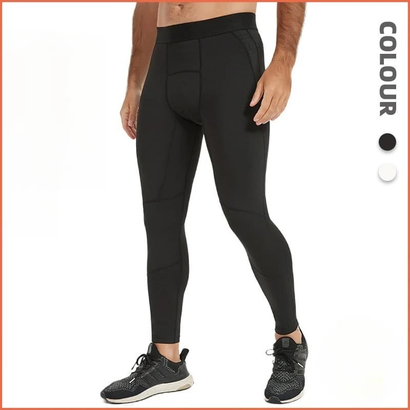 Pantaloni a Compressione da Uomo per Basket e Corsa, Asciugatura Rapida, Leggings Elastici per Fitness, Ciclismo e Jogging