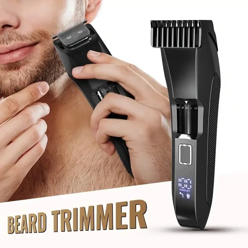 Il regolabarba da uomo The Beard, tagliacapelli bagnato/secco impermeabile senza fili con ruota a lama regolabile di 20 lunghezze, tagliacapelli per Manscaping
