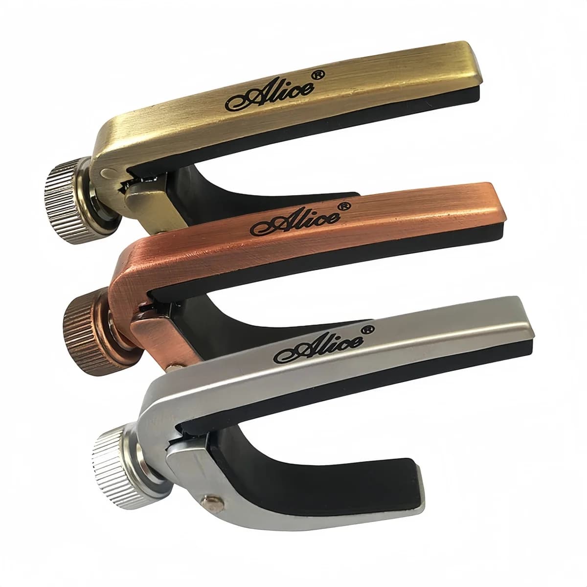 Alice Guitar Capo rullo regolabile Metal Perfect Quick Change Tune per chitarra acustica elettrica, basso, violino e Ukulele