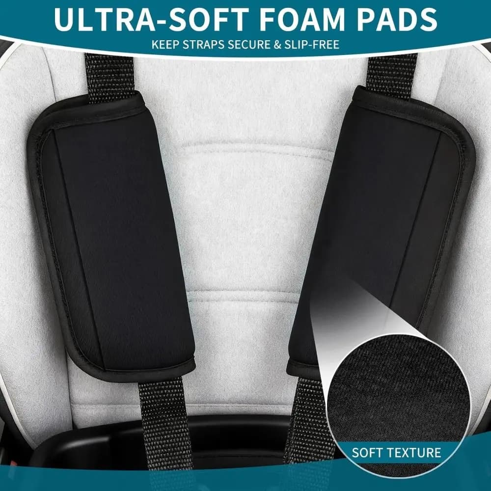 Portable Breathable Car Seat Shoulder Pads Comfortable Soft Seat Belt Pads Detachable Strap Pad Stroller