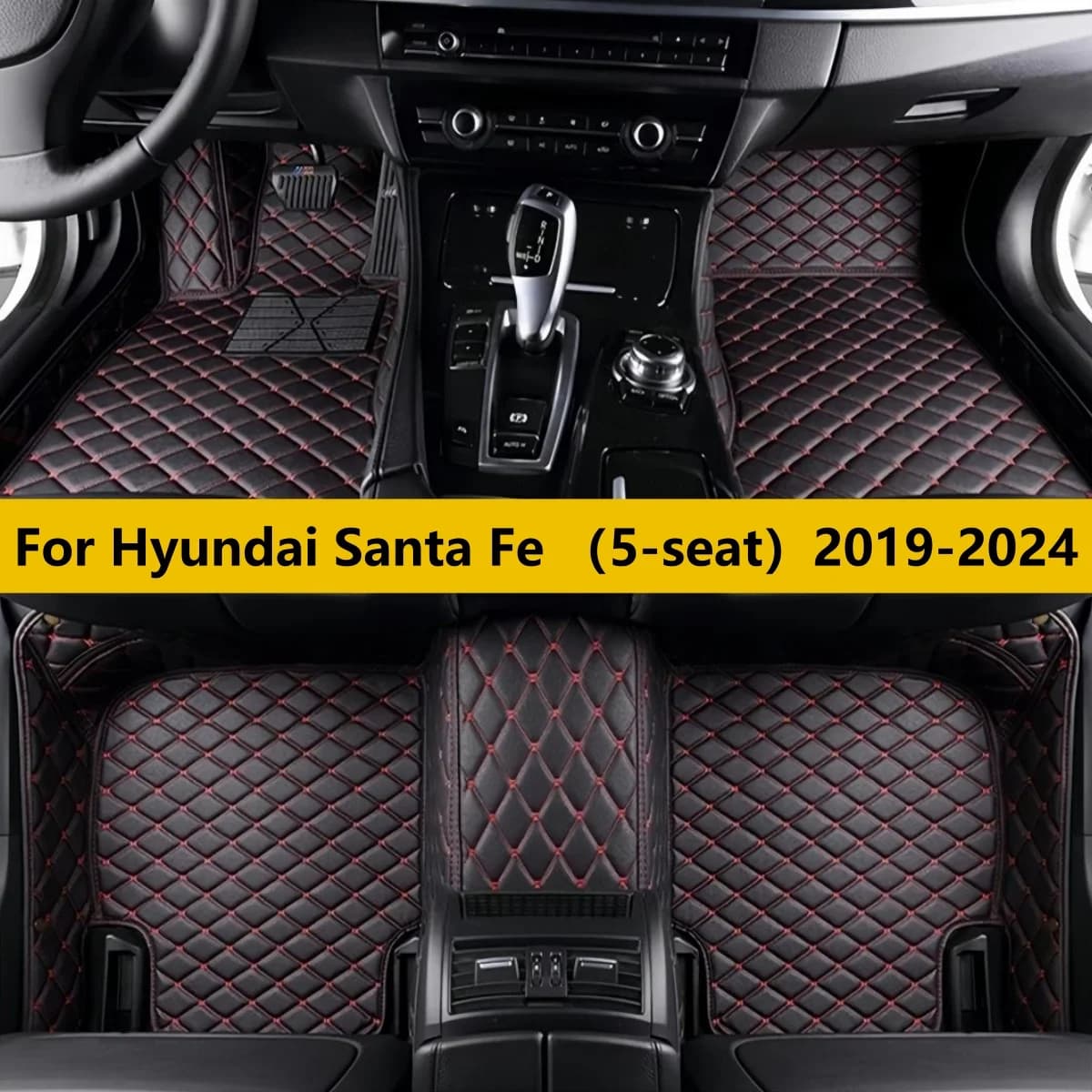 Tappetini per auto personalizzati per Hyundai Santa Fe TM (5 posti) 2019 2020 2021 2022 2023 2024 Accessori auto Tappetini per auto
