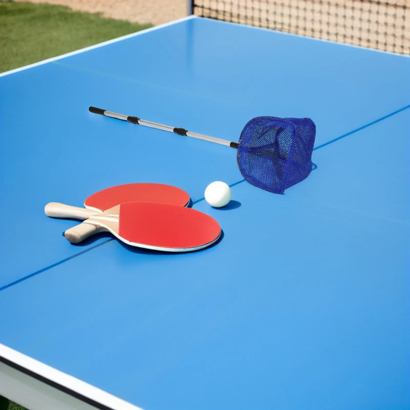 Raccoglitore di Palline da Ping Pong Telescopico Portatile, Asta in Alluminio Regolabile, Strumento per Recupero Palline per Pratica di Tennis da Tavolo Indoor e Outdoor
