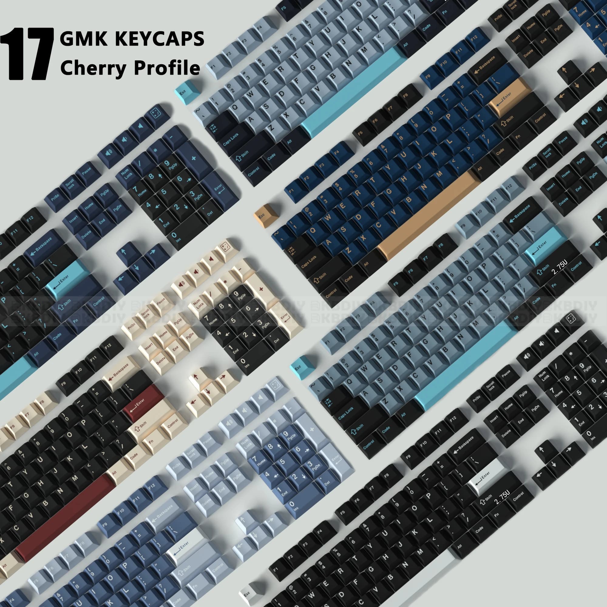KBDIY GMK Keycap Cherry Profilo Double Shot PBT ABS Copritasti per tastiera meccanica GMK 8008 Red Samurai Olivia Apollo Arctic