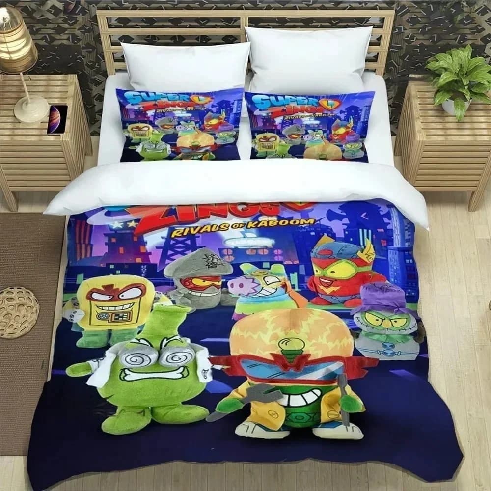 Set di biancheria da letto S-Superzings Set copripiumino modello S-Superzings Regali per decorazioni per la camera da letto dei bambini Regalo di compleanno per bambini Decorazioni di compleanno