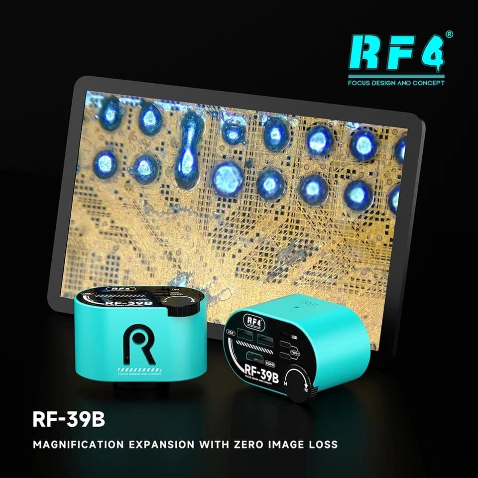 RF4 4K Wide Angle Microscope Camera with CMOS Sensor Lossless Zoom RF-39B for Mobile Phone Precision Repair Tools
