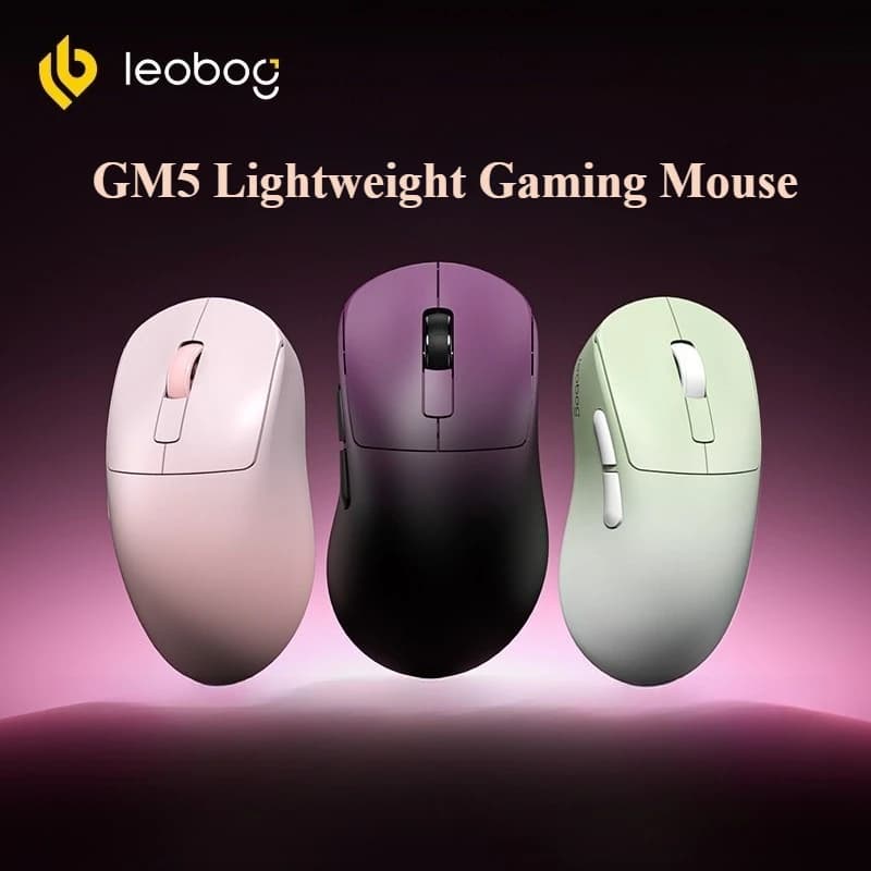 LEOBOG GM5 Wireless Mouse Custom Tri Mode Bluetooth Mouse Lightweight FPS Esports Gaming Mouse for PC Gamer Accessories Gifts