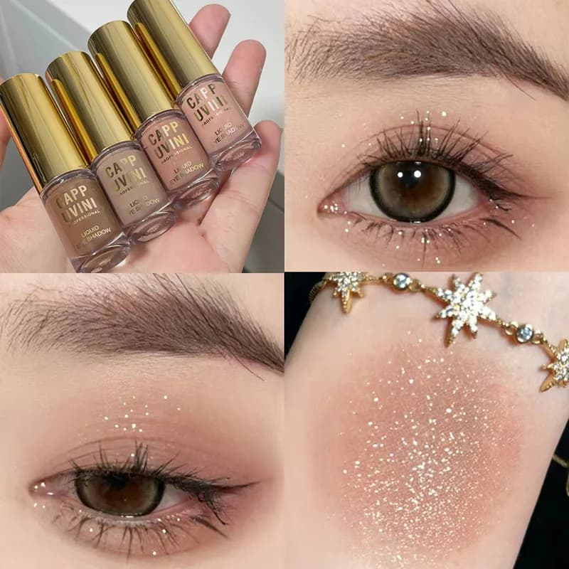 Ombretto Liquido Senza Sbavature, Finitura Opaca Effetto Velluto, Lunga Durata, Colore Singolo, Primer Essenziale per Uso Quotidiano