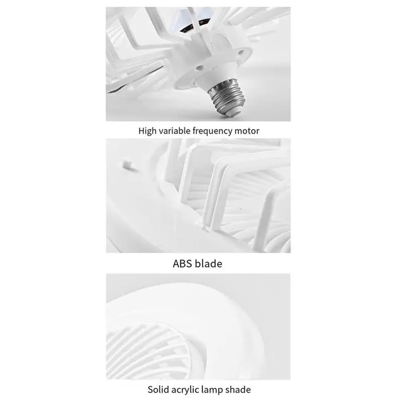 Ventilatore da Soffitto BHBD con Luci, Lampadario E27 a Basso Profilo con Telecomando, Tre Colori