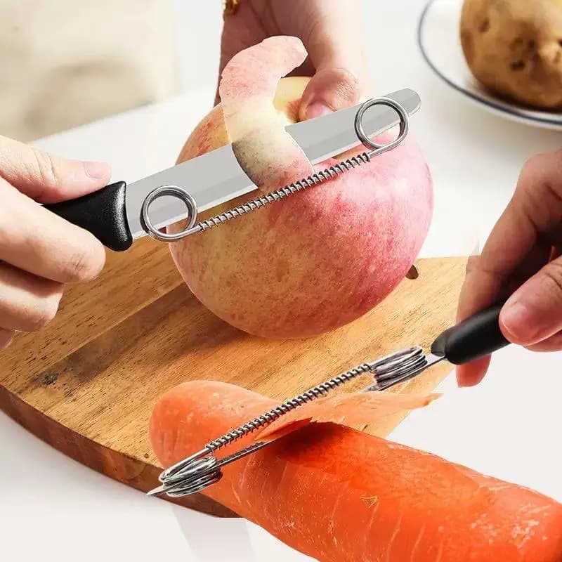 Cutlery knife for fruit and vegetable tail swallowing Lama triangular stainless steel kitchen tools for fai-da-te fruit plate