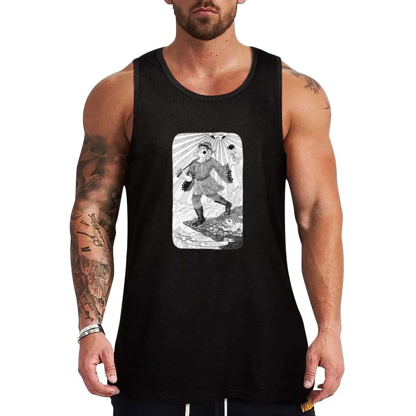 Canotta The Fool Tarot Card, canotta streetwear hip hop, abbigliamento casual senza maniche